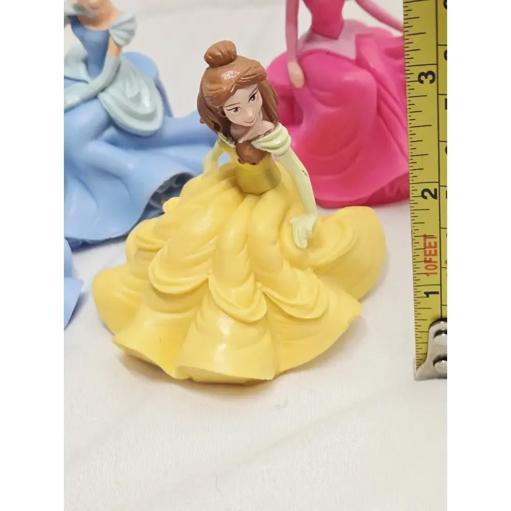 DECOPAC Disney 4 Princess Cake Toppers BELLE CINDERELLA SLEEPING BEAUTY Decor